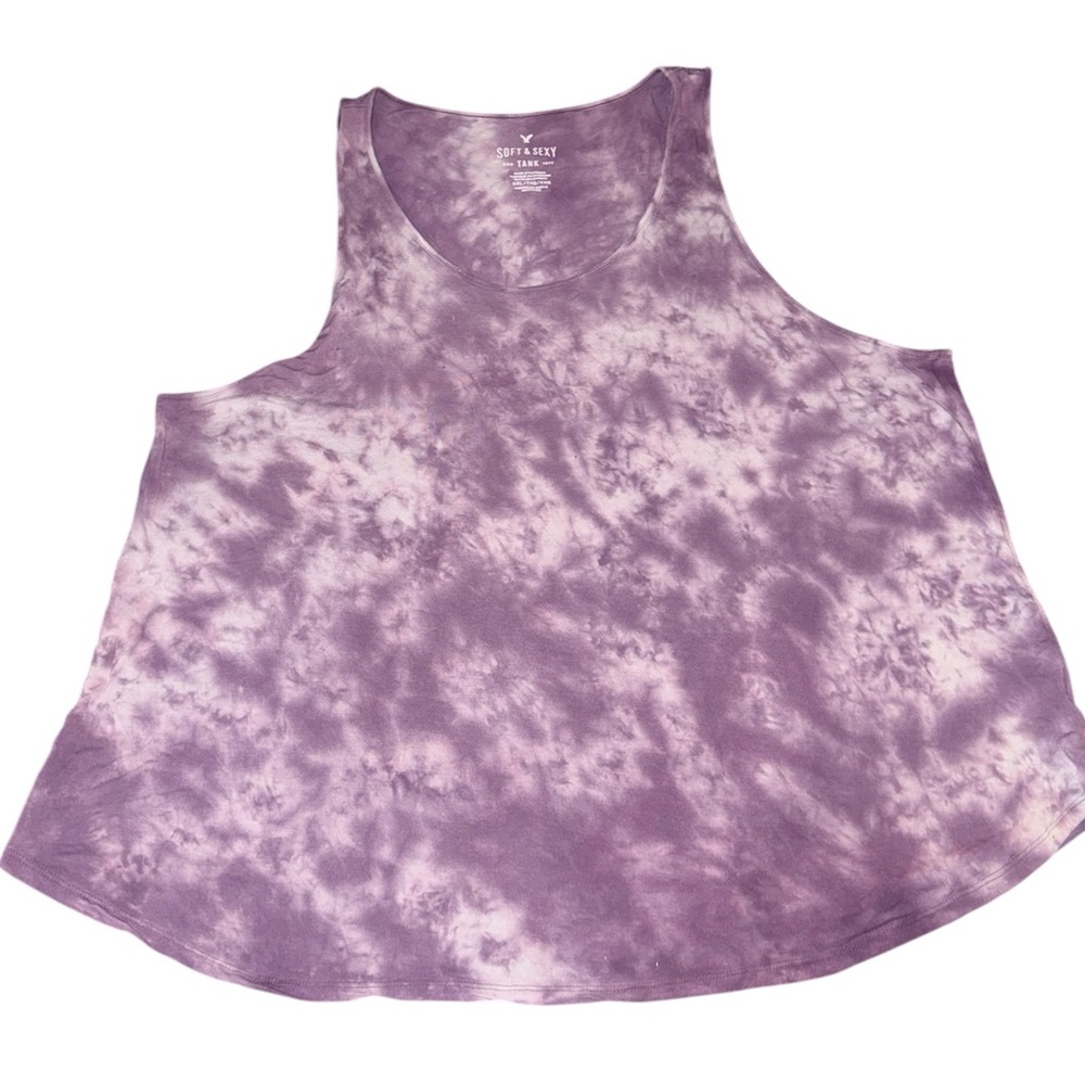 American Eagle Outfitters Purple Sleeveless Relaxed Tank Top